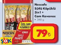 NESCAFE SÜTLÜ KÖPÜKLÜ KAHVE 3İN1 + CAM KAVANOZ 348 G